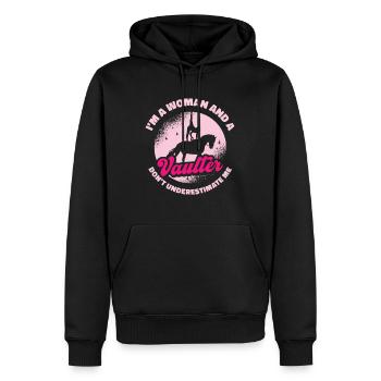 Pferdesport Voltigieren Voltigierer Reiten - Männer Premium Bio Hoodie - Schwarz - Vorne - Nico (187cm)