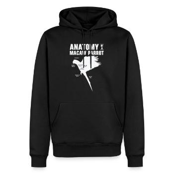 Ara Anatomie Vogelbeobachtung Papagei - Männer Premium Bio Hoodie - Schwarz - Vorne - Nico (187cm)