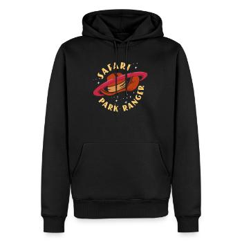 Guide du ranger du parc safari africain - Sweat à capuche Premium bio Homme - noir - Devant - Nico (187cm)
