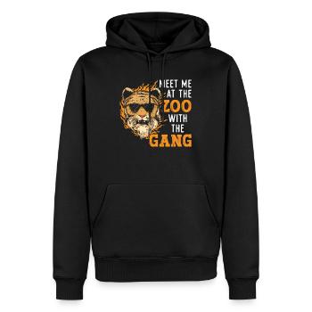 Zookeeper Animal Care Zookeeper Wildlife Nature - Sweat à capuche Premium bio Homme - noir - Devant - Nico (187cm)