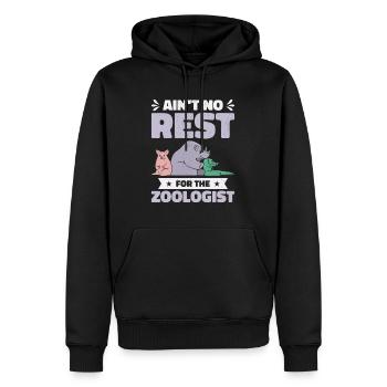 Zoologe Zootierhaltung Wildtiere Natur Zoologie - Männer Premium Bio Hoodie - Schwarz - Vorne - Nico (187cm)