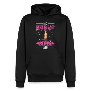 Meilleure maman suricate de tous les temps Erdmännchen - Sweat à capuche Premium bio Homme - noir - Devant - Nico (187cm)