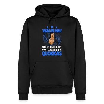 May spontaneously talk about Quokkas - Men’s Premium Organic Hoodie - black - Front - Nico (187cm)
