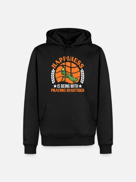 Gottesanbeterin Mantis Fangschrecke - Männer Premium Bio Hoodie - Schwarz