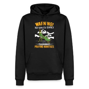 Mante religieuse mante mante mante mante - Sweat à capuche Premium bio Homme - noir - Devant - Nico (187cm)