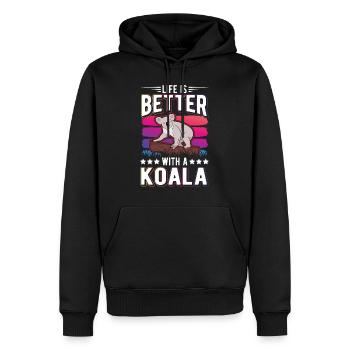 Life is better with a Koala Koala Bear - Men’s Premium Organic Hoodie - black - Front - Nico (187cm)