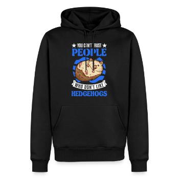 Igel Geschenk Stacheligel - Männer Premium Bio Hoodie - Schwarz - Vorne - Nico (187cm)