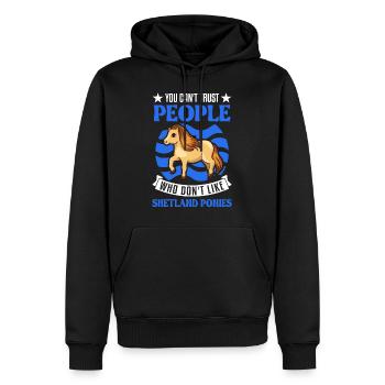 Shetland Pony Cadeau Shetty - Sweat à capuche Premium bio Homme - noir - Devant - Nico (187cm)
