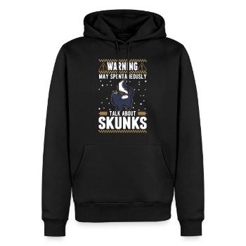Warnung Stinktier Besitzer Skunk - Männer Premium Bio Hoodie - Schwarz - Vorne - Nico (187cm)
