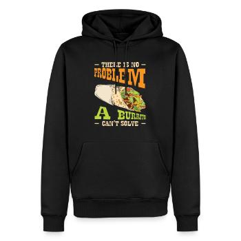Résolution de problèmes Burrito Fan Cuisine mexicaine - Sweat à capuche Premium bio Homme - noir - Devant - Nico (187cm)