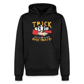 Halloween Trick Friedensvertrag Pazifist Wahl - Männer Premium Bio Hoodie - Schwarz - Vorne - Nico (187cm)