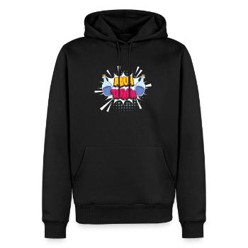 Aqua Tofana Vintage Poison Bottle Skull Pop Art - Men’s Premium Organic Hoodie - black - Front - Nico (187cm)