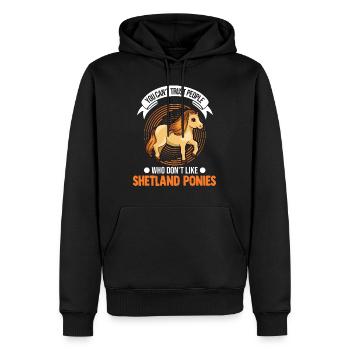 Shetland Pony Cadeau Shetty - Sweat à capuche Premium bio Homme - noir - Devant - Nico (187cm)