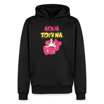 Aqua Tofana Vintage Poison Bottle Skull Pop Art - Men’s Premium Organic Hoodie - black - Front - Nico (187cm)