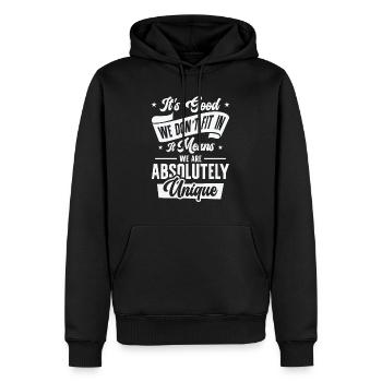Positivität Außenseiter Dichter Poesie - Männer Premium Bio Hoodie - Schwarz - Vorne - Nico (187cm)
