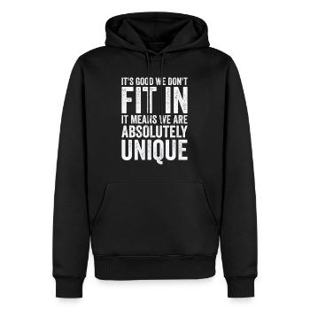 Positivität Außenseiter Dichter Poesie - Männer Premium Bio Hoodie - Schwarz - Vorne - Nico (187cm)