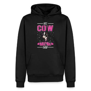 Meilleure maman de vache jamais vache maman agriculteur - Sweat à capuche Premium bio Homme - noir - Devant - Nico (187cm)
