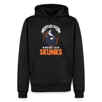 Stinktier Liebhaber - Männer Premium Bio Hoodie - Schwarz - Vorne - Nico (187cm)