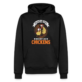 Hühner Hühnerzucht Hühnchen Landwirt - Männer Premium Bio Hoodie - Schwarz - Vorne - Nico (187cm)