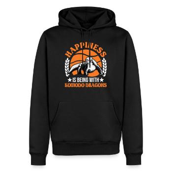 Komodo Dragon Moniteur de dragon de Komodo chanceux - Sweat à capuche Premium bio Homme - noir - Devant - Nico (187cm)