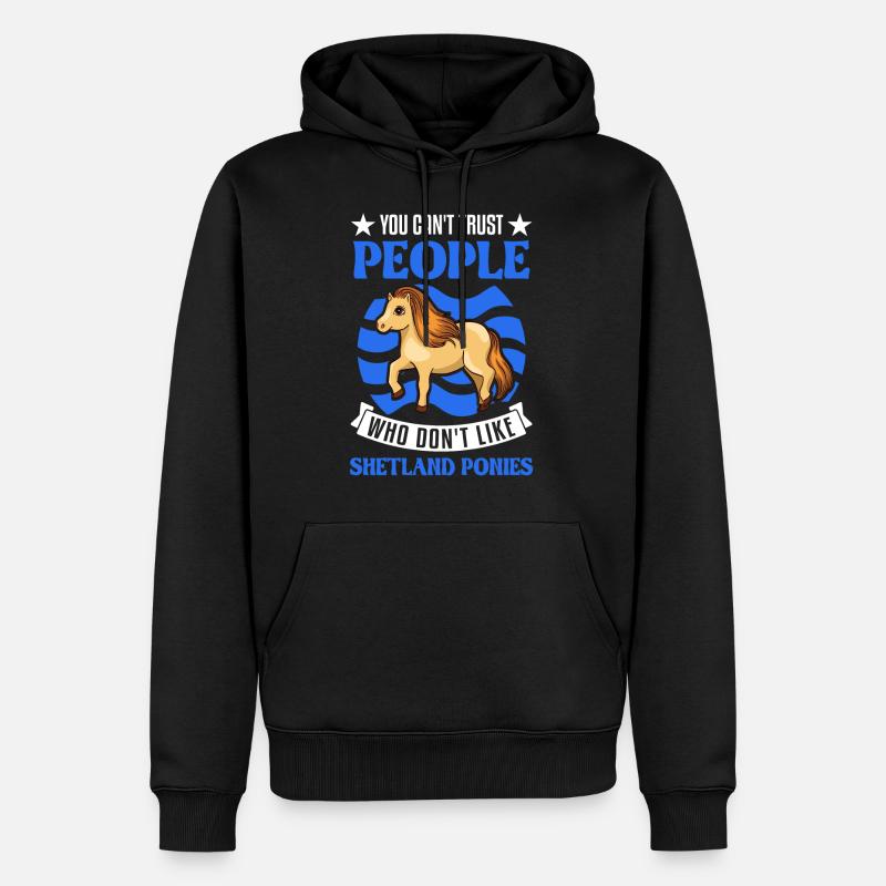 Shetland Pony Geschenk Shetty - Männer Premium Bio Hoodie - Schwarz