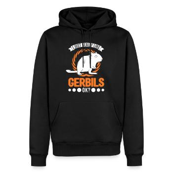 J’aime beaucoup Gerbils Rennratte Rennmaus - Sweat à capuche Premium bio Homme - noir - Devant - Nico (187cm)