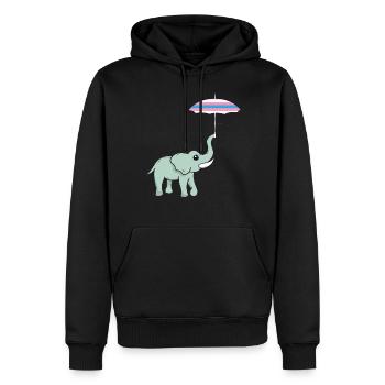 Elephant Gift For Proboscis Africa Wilderness Zoo - Men’s Premium Organic Hoodie - black - Front - Nico (187cm)