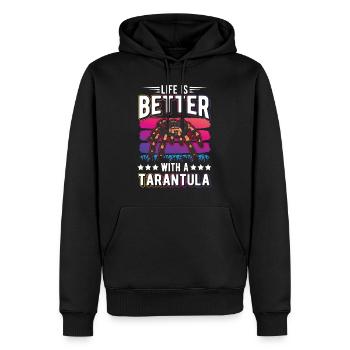 La vie est meilleure avec une Tarentule Tarantel - Sweat à capuche Premium bio Homme - noir - Devant - Nico (187cm)