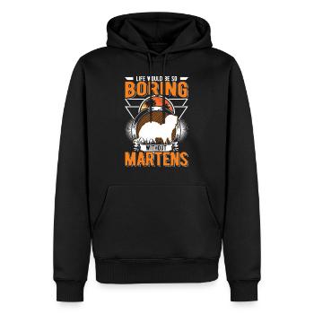 La vie serait si ennuyeuse sans Martens Marder - Sweat à capuche Premium bio Homme - noir - Devant - Nico (187cm)