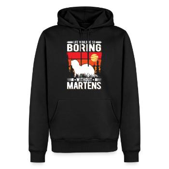 La vie serait si ennuyeuse sans Martens Marder - Sweat à capuche Premium bio Homme - noir - Devant - Nico (187cm)