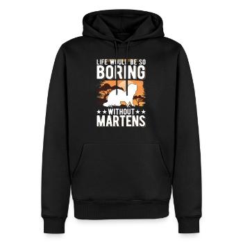 La vie serait si ennuyeuse sans Martens Marder - Sweat à capuche Premium bio Homme - noir - Devant - Nico (187cm)