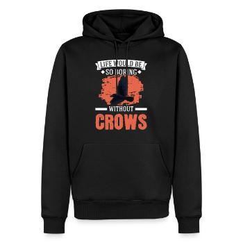 Corbeau Corbeau Corbeau Corbeau Gardant Corbeau Éleveur - Sweat à capuche Premium bio Homme - noir - Devant - Nico (187cm)