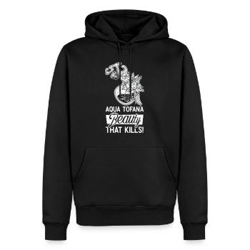 Aqua Tofana Conspiracy Theorist Poison Bottle - Men’s Premium Organic Hoodie - black - Front - Nico (187cm)