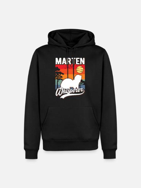 Martre Murmure Arbre Martre - Sweat à capuche Premium bio Homme - noir