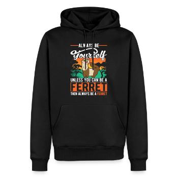 Ferret Lover Ferret Gift - Men’s Premium Organic Hoodie - black - Front - Nico (187cm)