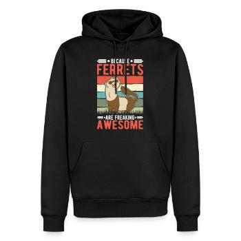 Because Ferrets are freaking awesome Frettchen - Männer Premium Bio Hoodie - Schwarz - Vorne - Nico (187cm)