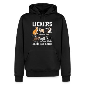 Funny Lickers sind die besten Kitzler Katze - Männer Premium Bio Hoodie - Schwarz - Vorne - Nico (187cm)