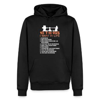 Drechsler Handwerker Drechsler Schreinerei - Männer Premium Bio Hoodie - Schwarz - Vorne - Nico (187cm)