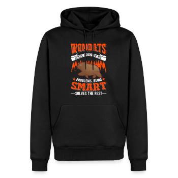 Australischer Wombat Geschenk - Männer Premium Bio Hoodie - Schwarz - Vorne - Nico (187cm)