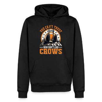 Crow Raven Raven Crow Keeping Crow Breeder - Men’s Premium Organic Hoodie - black - Front - Nico (187cm)