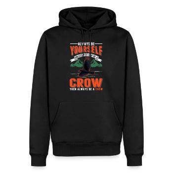 Crow Raven Raven Crow Keeping Crow Breeder - Men’s Premium Organic Hoodie - black - Front - Nico (187cm)