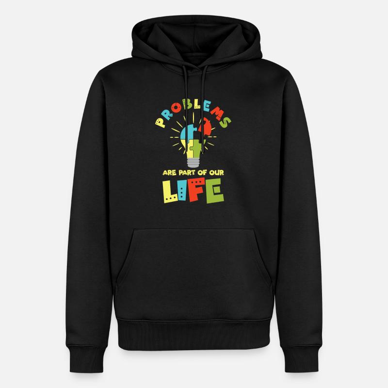 Problème Personnes optimistes Positif - Sweat à capuche Premium bio Homme - noir