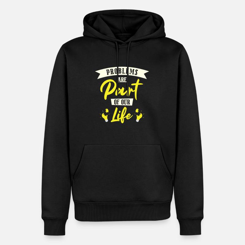 Problem Optimistische Menschen Positive - Männer Premium Bio Hoodie - Schwarz
