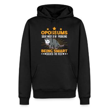 Opossum Gift Possum Pouch Rat - Men’s Premium Organic Hoodie - black - Front - Nico (187cm)