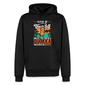 Soyez toujours vous-même Sauf si vous pouvez être un Quokka - Sweat à capuche Premium bio Homme - noir - Devant - Nico (187cm)
