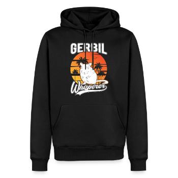 Gerbil Whisperer Racing Rat Gift Gerbil - Men’s Premium Organic Hoodie - black - Front - Nico (187cm)