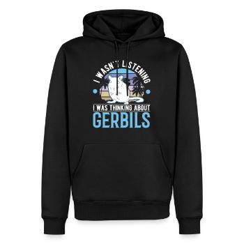 Gerbille Racing Rat Gerbille - Sweat à capuche Premium bio Homme - noir - Devant - Nico (187cm)