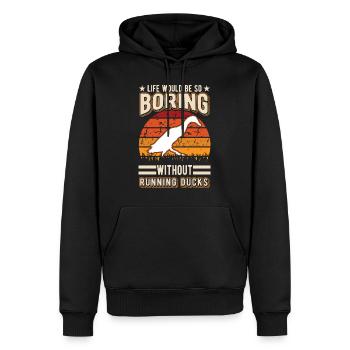Indian Running Gift Running Duck - Sweat à capuche Premium bio Homme - noir - Devant - Nico (187cm)