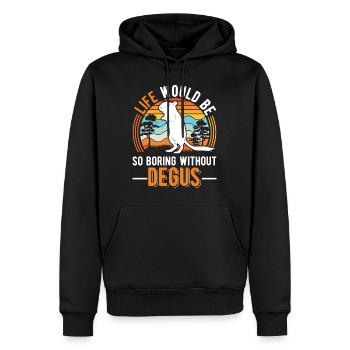 La vie serait si ennuyeuse sans Degus - Sweat à capuche Premium bio Homme - noir - Devant - Nico (187cm)