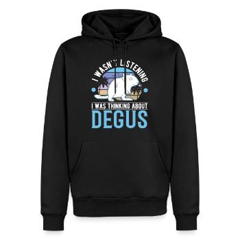 Degu Gift Shrub Rat Forest Degu - Men’s Premium Organic Hoodie - black - Front - Nico (187cm)